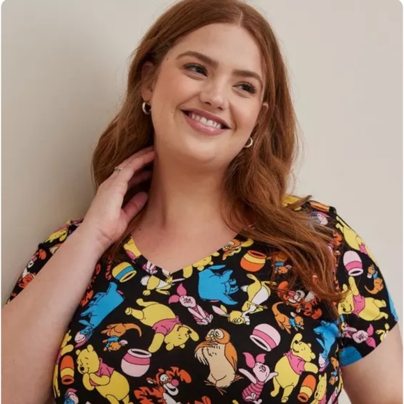 Disney Winnie the Pooh Classic V-Neck Top Size 1X (14-16) - Picture 2 of 7